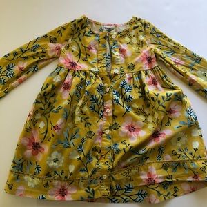Girls 4T Oshkosh Floral Dress 3/4 Sleeve